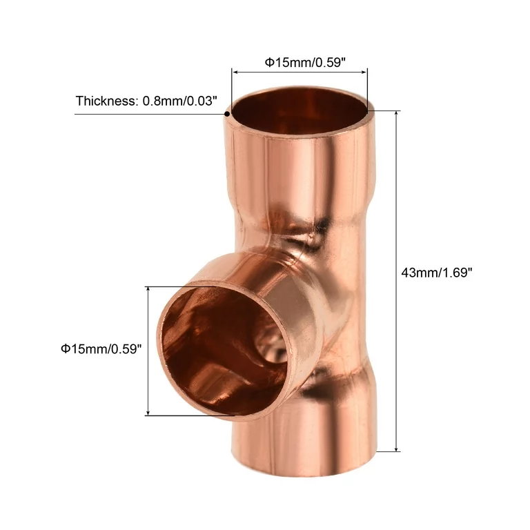 15mm Copper Tee