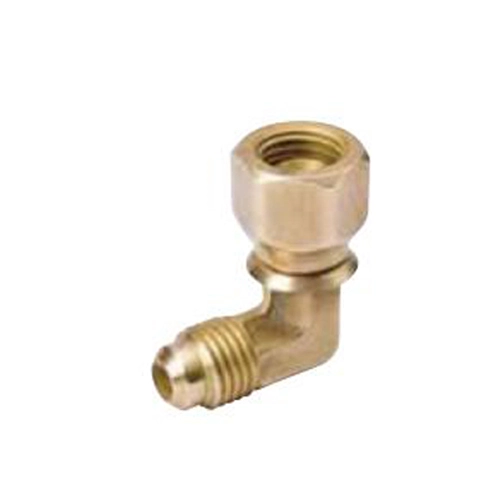 90° Brass Elbow External Flare to Internal Flare Swivel