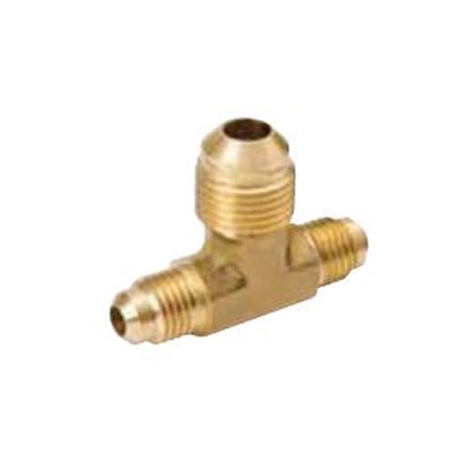 Brass Tee • Three-Way Reducing Flare to Flare to NPTFE