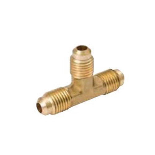 Brass Tee • Right Angle Two-Way NPTFE to Flare to Flare