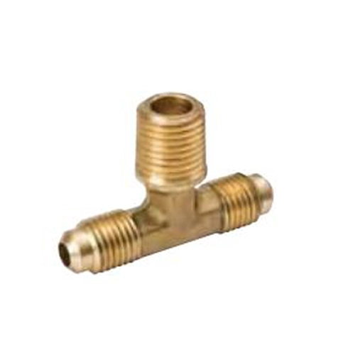 Brass Tee • Two-Way Flare to Flare to NPTFE